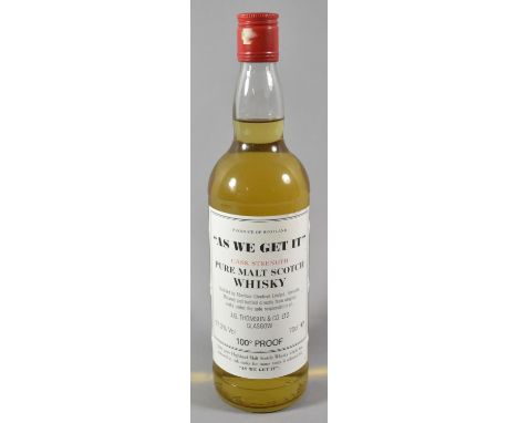 A Single Bottle of Thompson &amp; Co. 100% Proof Pure Malt Scotch Whisky, "As We Get It", 70cl 