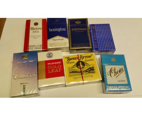 CIGARETTE PACKETS, selection of unopened packets, UK &amp; foreign, inc. Camel, Craven, Five Kings, Rainbow, Sweet Afton, Yve