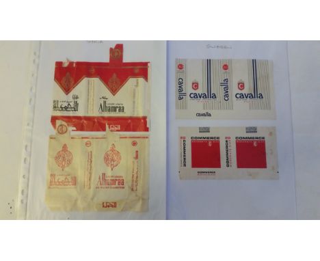 CIGARETTE PACKETS, worldwide selection, inc. mainly flattened packets; Saudi Arabia, Senegal, Sierra Leone, Singapore, Sloven