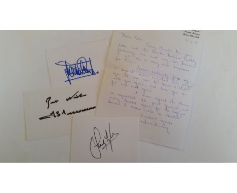 AUTOGRAPHS, mixed selection, inc. sport, letter signed by Tom Finney, promotional card by Adrian Sutil, commemorative cover b