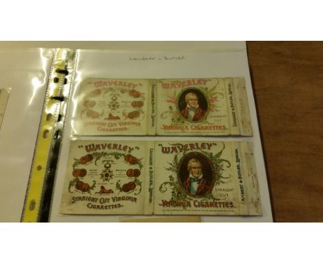 CIGARETTE PACKETS, British selection, Lambert &amp; Butler, inc. hulls (many with sliders), ARTB; Waverley, Rhodian No. 2 &am