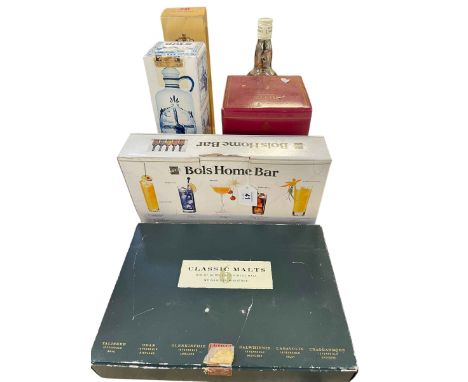Collection of spirits including J & B Ltd 75cl Rare Scotch Whisky, Bols Apricot Brandy, House of Campbell Finest Whisky 70cl,