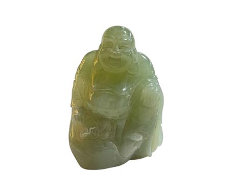 Jade carving of a Buddha, 15cm.