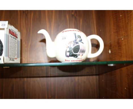 A CARLTONWARE GUINNESS STEAM ENGINE ADVERTISING TEA POT