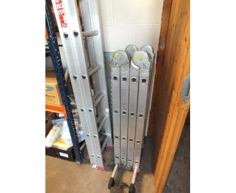 A HANDY MULTI-LADDER TOGETHER WITH AN EXTENDABLE LADDER