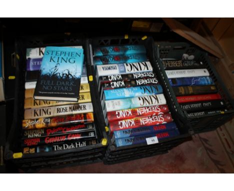 THREE BOXES OF HARDBACK FIRST EDITION BOOKS TO INCLUDE STEPHEN KING