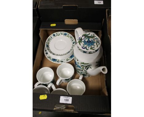 A SMALL TRAY OF MIDWINTER SPANISH GARDEN TEAWARE
