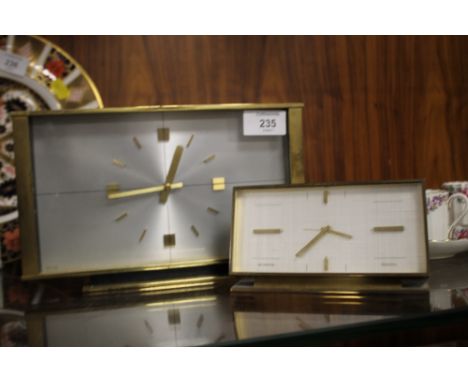 A RETRO SETH THOMAS MANTLE CLOCK PLUS ANOTHER
