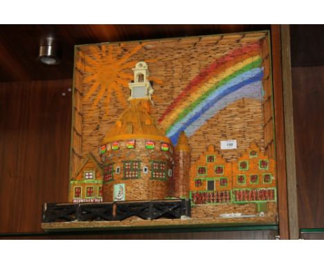 A GERMAN MATCHSTICK MODEL OF A BUILDING  
