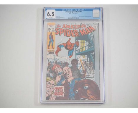 AMAZING SPIDER-MAN #99 (1971 - MARVEL) - GRADED 6.5 (FN+) by CGC - "Panic in the Prison!" - Includes appearances by Johnny Ca