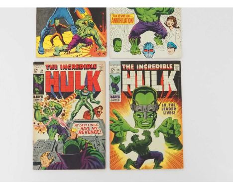 INCREDIBLE HULK #114, 115, 116, 117 (4 in Lot) - (1969 - MARVEL) - Hulk battles the Mandarin, Sandman &amp; The Leader with c