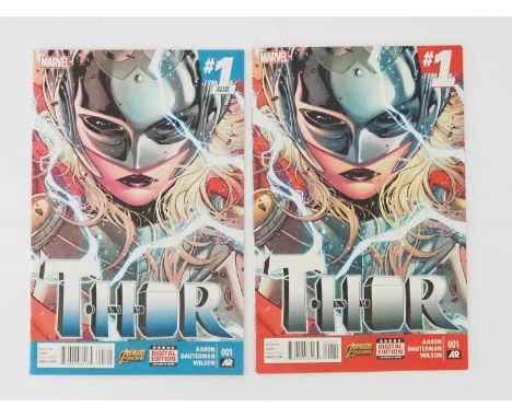 THOR VOL. 4 #1 FIRST &amp; SECOND PRINTING (2 in Lot) - (2014) - Third cameo appearance and first cover appearance of Jane Fo