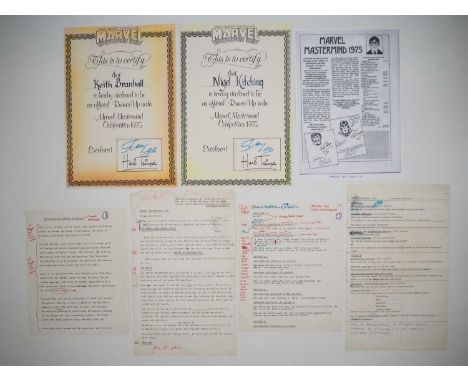 MARVEL MASTERMIND LOT (3 in Lot) - An annual Marvel Mastermind competition was run in the pages of the Mighty World of Marvel
