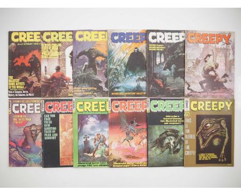 CREEPY #2, 3, 4, 5, 6, 7, 11, 12, 13, 14, 16, 20 (12 in Lot) - (1965/1968 - WARREN) - Includes classic cover art by Frank Fra