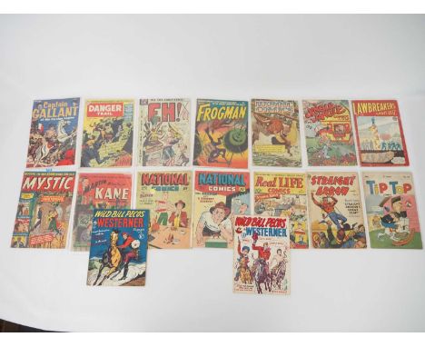 GOLDEN AGE LOT (16 in Lot) - Includes CAPTAIN GALLANT #1 (1955) + DANGER TRAIL #3 (1950) + EH! #6 (1954) + FROGMAN COMICS #2 