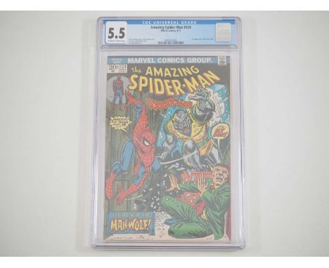 AMAZING SPIDER-MAN #124 (1973 - MARVEL) - GRADED 5.5 (FN-) by CGC - "The Mark of the Man-Wolf!" - The first appearance of Man