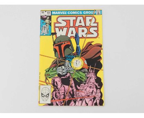 STAR WARS #68 (1983 - MARVEL) - Classic Bobba Fett cover by Gene Day + first mention of the Mandalorians - Flat/Unfolded - a 