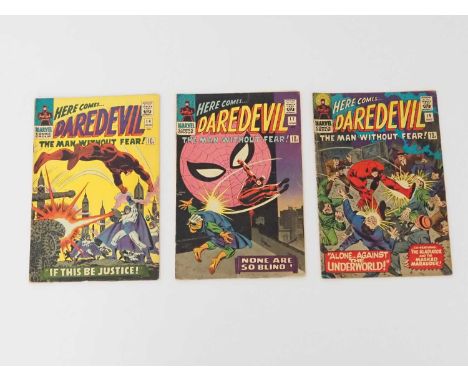 DAREDEVIL #14, 17, 19 (3 in Lot) - (1966 - MARVEL - UK Price Variant) - Includes the second appearance of the Masked Marauder