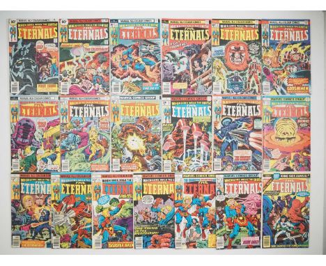 THE ETERNALS #1 to 18 + KING-SIZE ANNUAL #1 (19 in Lot) - (1975/1977 - MARVEL - UK &amp; US Price Variant) - Almost complete 