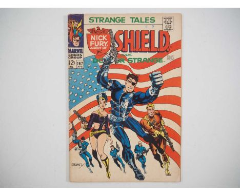 STRANGE TALES #167 (1968 - MARVEL) - Iconic flag cover art by Jim Steranko + the first cover appearance of Contessa Valentina