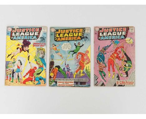 JUSTICE LEAGUE OF AMERICA #23, 24, 27 (3 in Lot) - (1963/1964 - DC) - Includes the first appearance of Queen Bee + the second