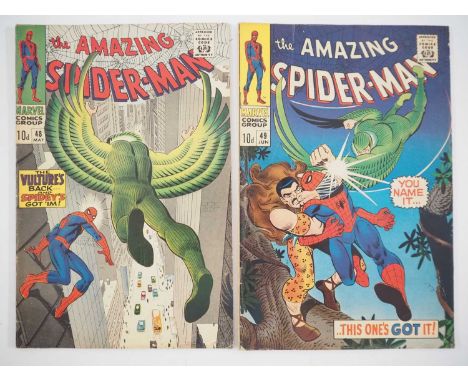 AMAZING SPIDER-MAN #48 &amp; 49 (2 in Lot) - (1967 - MARVEL - UK Price Variant) - Includes the first appearance of the second