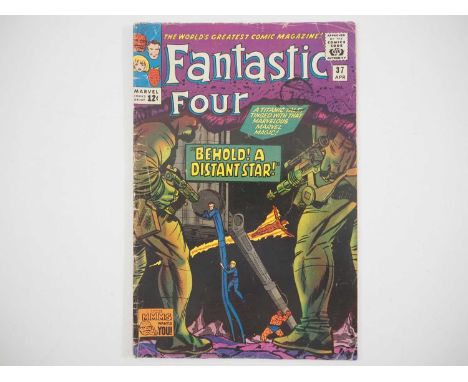 FANTASTIC FOUR #37 (1965 - MARVEL) - Skrulls appearance - cover and interior art by Jack Kirby - Flat/Unfolded - a photograph