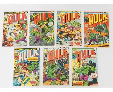 INCREDIBLE HULK #162, 168, 170, 171, 172, 175, 184 (7 in Lot) - (1973/1975 - MARVEL - US &amp; UK Price Variant) - Includes t