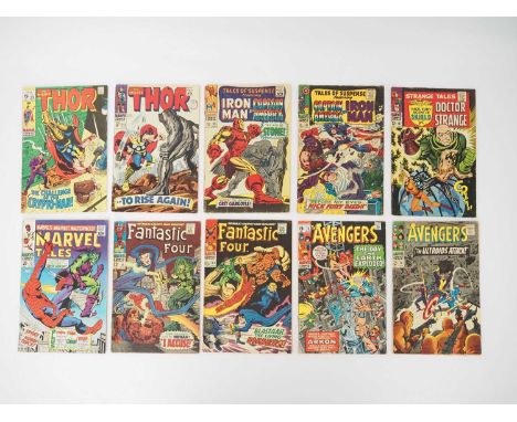 MARVEL SILVER AGE LOT (10 in Lot) - Includes AVENGERS #36, 76 + FANTASTIC FOUR #63, 65 + MARVEL TALES #12 + STRANGE TALES #15