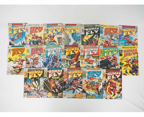 HUMAN FLY #1 to 19 (19 in Lot) - (1977/1979 - MARVEL - UK Price Variant) - Complete unbroken run with first appearance and or