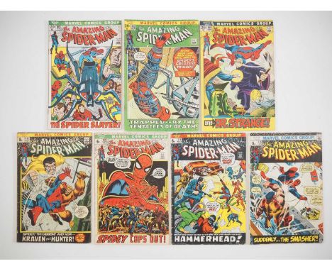 AMAZING SPIDER-MAN #105, 107, 109, 111, 112, 114, 116 (7 in Lot) - (1972/1973 - MARVEL - US &amp; UK Price Variant) - Include