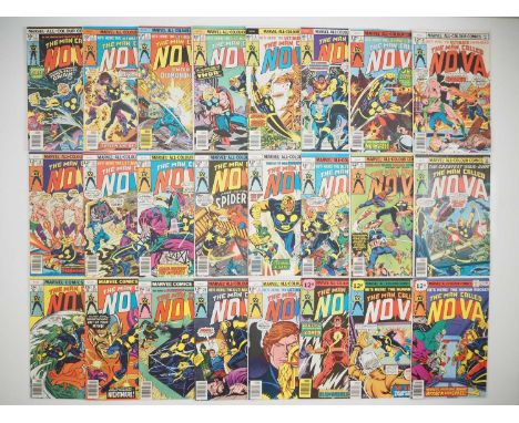NOVA #1 to 24 (24 in Lot) - (1976/1979 - MARVEL - US &amp; UK Price Variant) - Unbroken run of the first 24 issues and includ