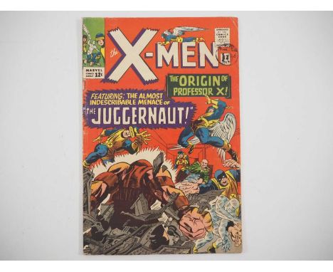 X-MEN #12 (1965 - MARVEL) - First appearance &amp; Origin of Juggernaut + Origin of Professor X - Jack Kirby cover and interi