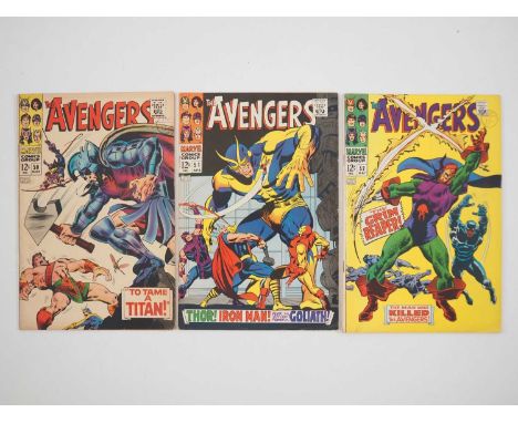 AVENGERS #50, 51, 52 (3 in Lot) - (1968 - MARVEL) - Includes the first appearance of the Grim Reaper, brother of Wonder Man (