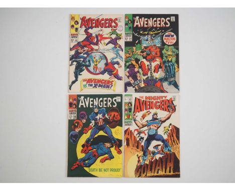 AVENGERS #53, 54, 56, 63 (4 in Lot) - (1968/1969 - MARVEL - US &amp; UK Price Variant) - Includes the first crossover by the 
