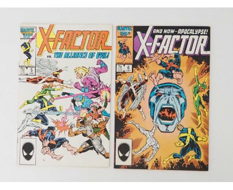 X-FACTOR #5 &amp; 6 (2 in Lot) - (1986 - MARVEL) - First cameo and full appearance of Apocalypse + first team appearance of t