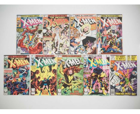 UNCANNY X-MEN #129 to 137 (THE DARK PHOENIX SAGA) - (9 in Lot) - (1980 - MARVEL - US &amp; UK Price Variant) - The iconic nin