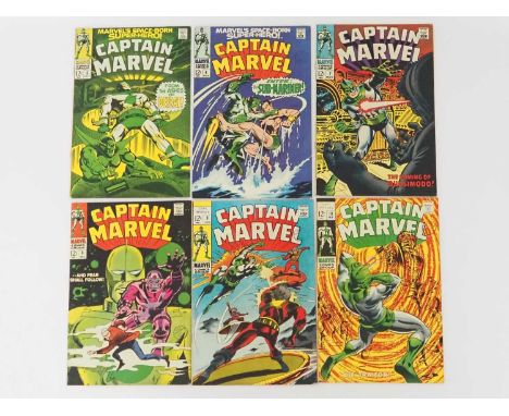 CAPTAIN MARVEL #3, 4, 7, 8, 9, 10 (6 in Lot) - (1968/1969 - MARVEL) - Includes the first appearance of Cyberex + Appearances 