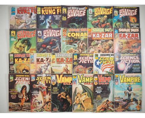 MARVEL MAGAZINE LOT (22 in Lot) Includes DEADLY HANDS OF KUNG FU #21 &amp; 22 + DOC SAVAGE #2, 3, 4, 7, 8 + SAVAGE TALES #5, 
