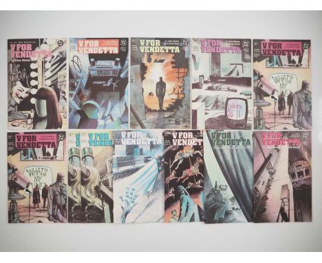 V FOR VENDETTA #1, 2, 3, 4, 5(x2), 6(x2), 7, 8, 9, 10 (10 in Lot) - (1988/1989 - DC) - Full complete run of the 10 issue seri