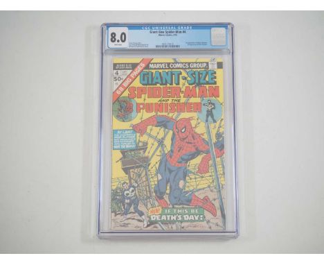 GIANT-SIZE SPIDER-MAN #4 (1975 - MARVEL) - GRADED 8.0 (VFN) by CGC - Third appearance of the Punisher + first appearance of M