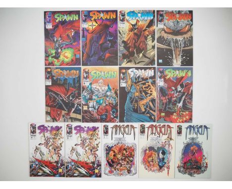 SPAWN #1, 2, 3, 4, 5, 6, 7, 8, 9(x2) + ANGELA #1, 2, 3 (13 in Lot) - (1992/1995 - IMAGE) - ALL First Printings + Complete fir