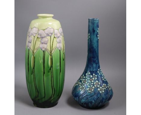 A Minton secessionist vase and Wardle Pottery 'Hidcote' for Liberty vase, by Frederick R Head