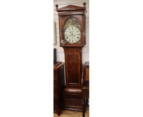 A Breckenridge &amp; Son Kilmarnock mahogany longcase clock H.220cm