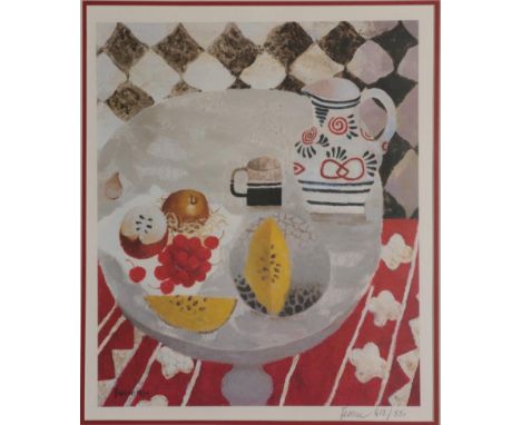 Mary Fedden RA, RWA, OBE (1915-2012) ''The Matisse Jug'' Signed and numbered 412/550, lithograph, 44cm by 36.5cm Artist's Res