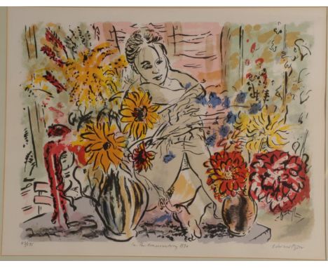 Edward Piper (1938-1990) ''In the Conservatory 1990'' Signed, inscribed and numbered 113/175, lithograph, 51.5cm by 66cm Arti