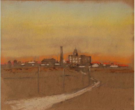 Harold Riley (b.1934) ''The Acme Spinning Mill, Swinton'' Signed, mixed media, 15cm by 19cm The Acme Spinning Mill was the fi