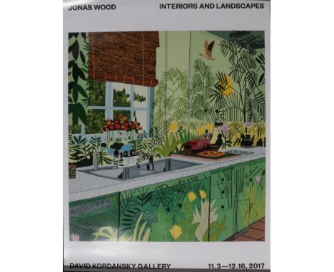 Jonas Wood (b.1977) American ''Interiors and Landscapes'' Offset lithograph, produced in 2017 for ''Jonas Wood: Interiors and