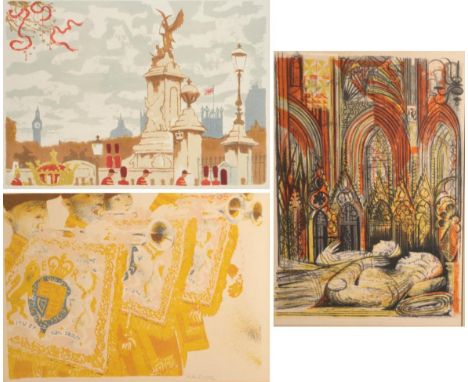 Julian Trevelyan RA (1910-1988) ''The Mall'' Lithograph, together with two further lithographs by Robert Austin ''Heralds'' a