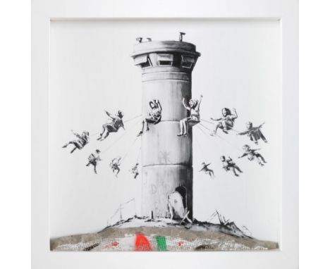 Banksy (b.1974) ''Walled off Hotel, Box Set'', 2017 Offset lithograph, accompanied with a concrete chunk, 21.5cm by 21.5cm So